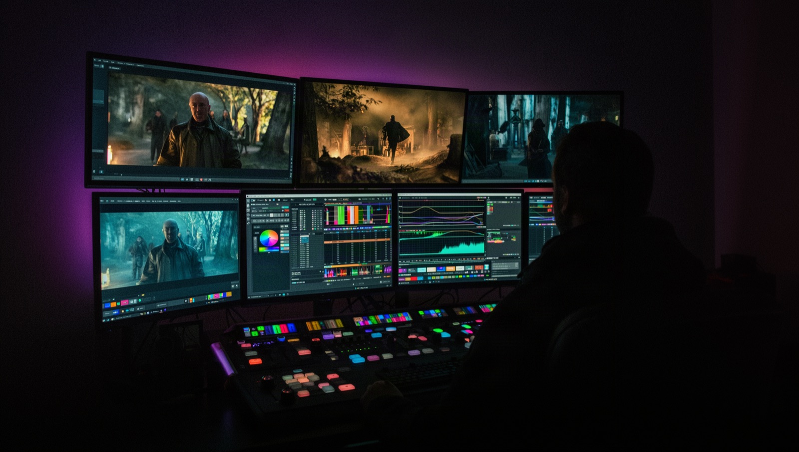 Sala de postproducción y corrección de color